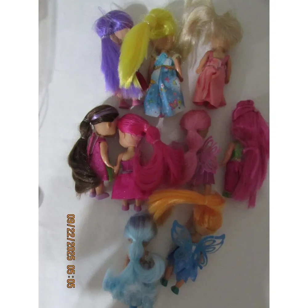 Lot of 9 Sparkle Girlz dolls little friends funville toys girls fairy jeanie ...